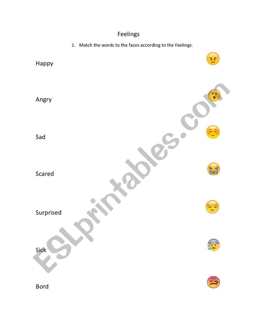 Feelings worksheet
