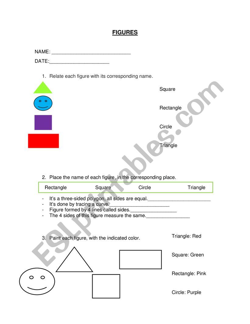 Figures worksheet