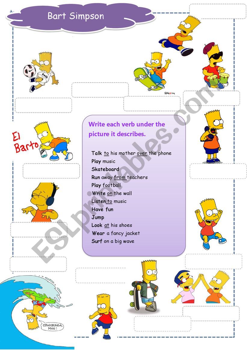 Action Words  worksheet