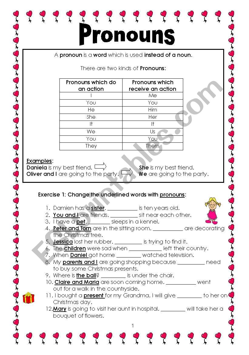 Pronouns (Part 1) 13.08.08 worksheet