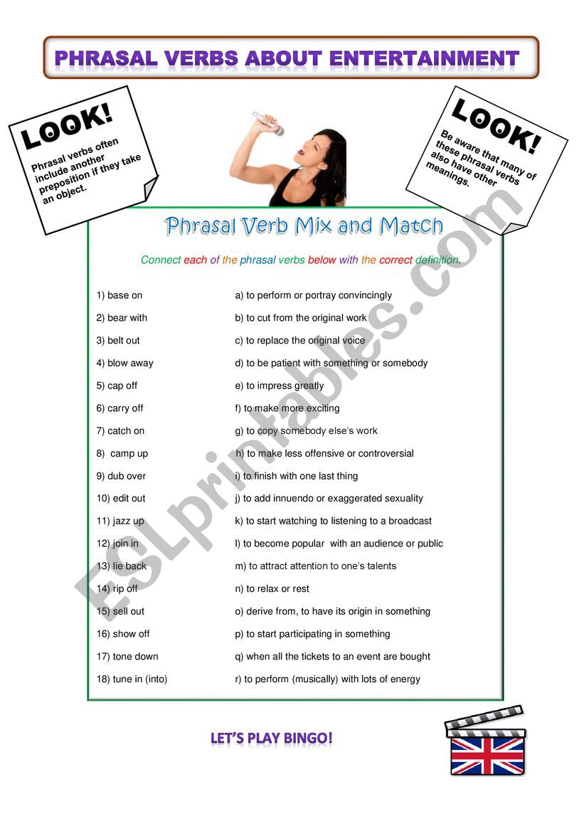 Phrasal Verbs about Entertainment 