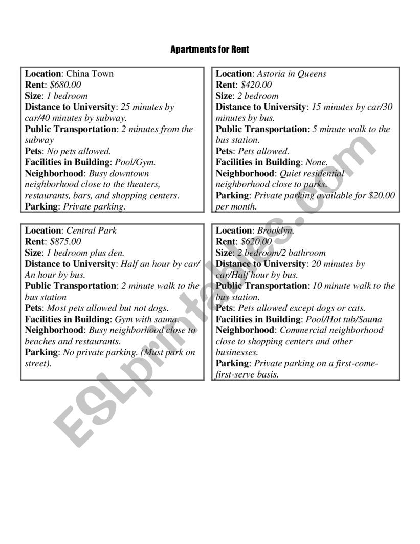 Finding an Apt worksheet