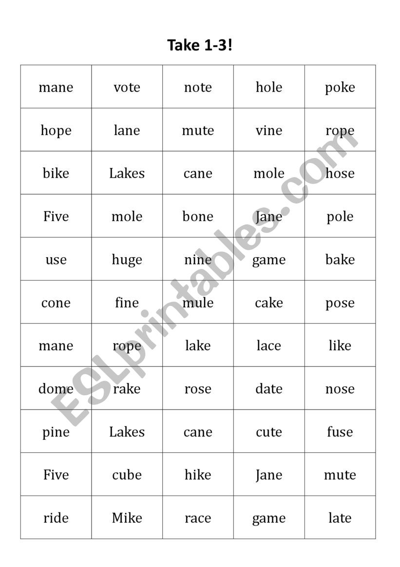 sight words board game worksheet