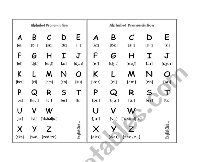 English alphabet worksheet