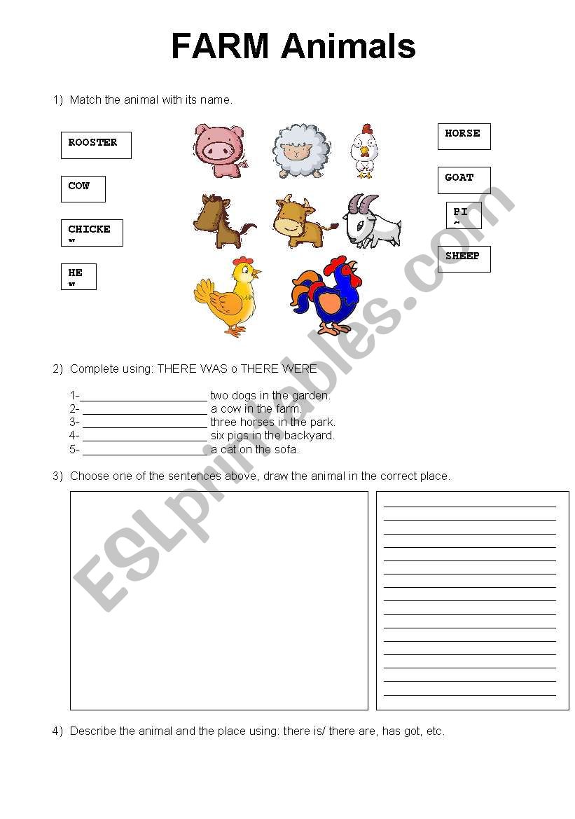 FARM ANIMALS worksheet