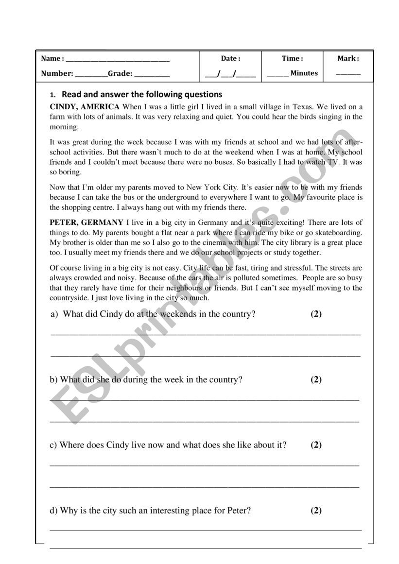 Comparatives and superlative test