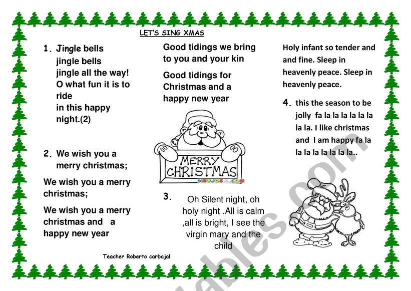 christmas songs adapted for kids non native
