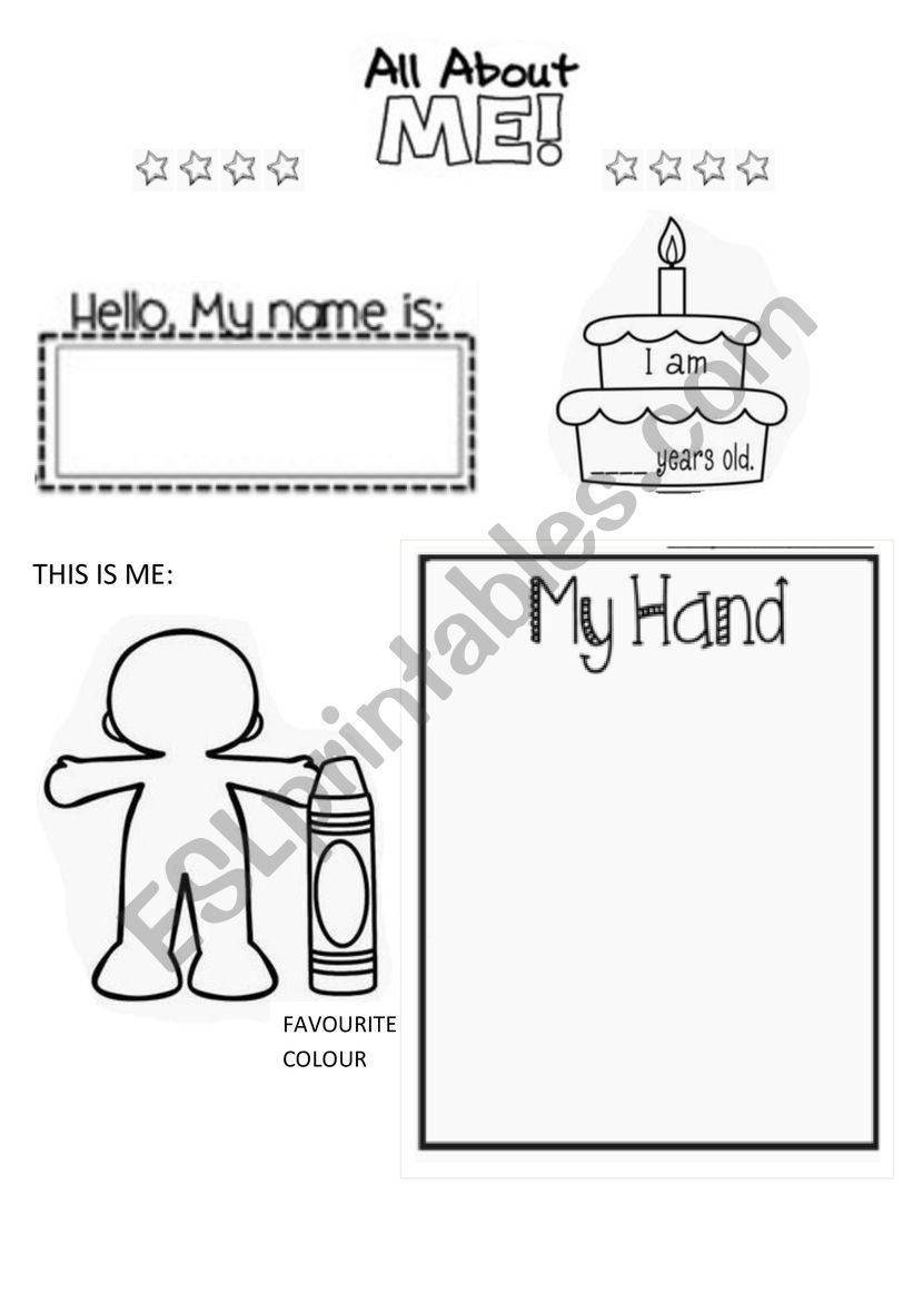 All about me! worksheet