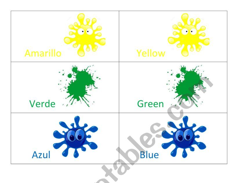 puzzle colors english spanish 