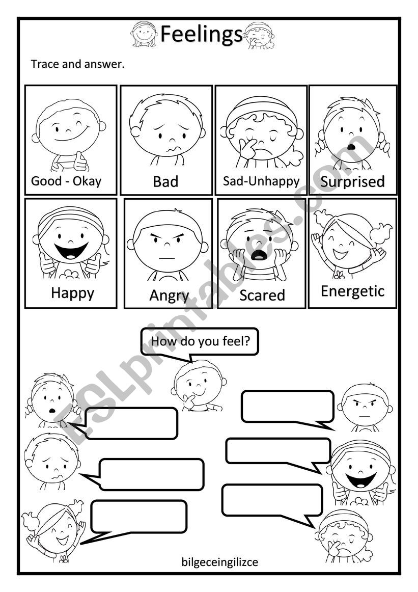 Feelings worksheet