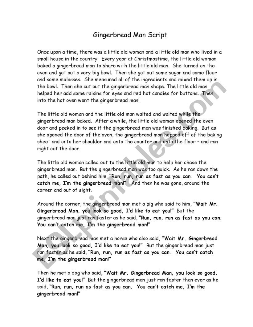 gingerbreadmen worksheet