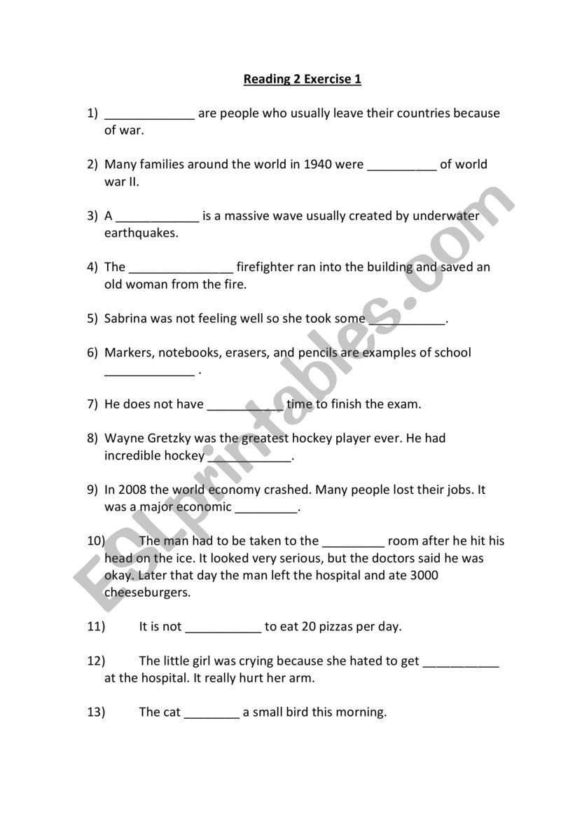 Cornerstone Unit 2 Reading 2 Exercises