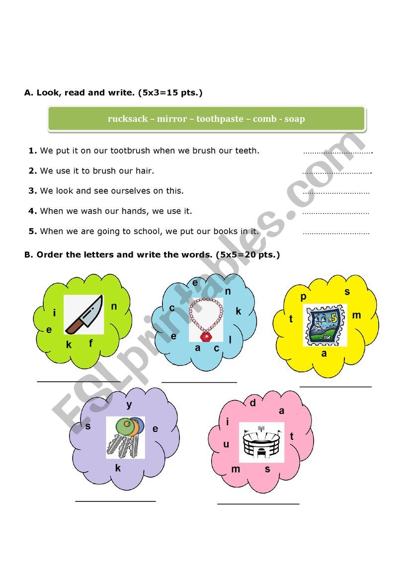 Vocabulary Exercises worksheet