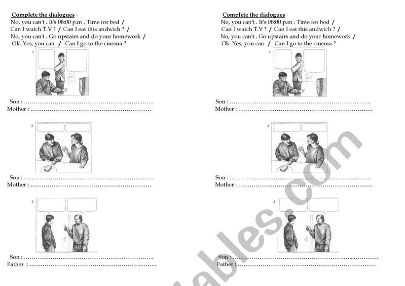 can for permission worksheet