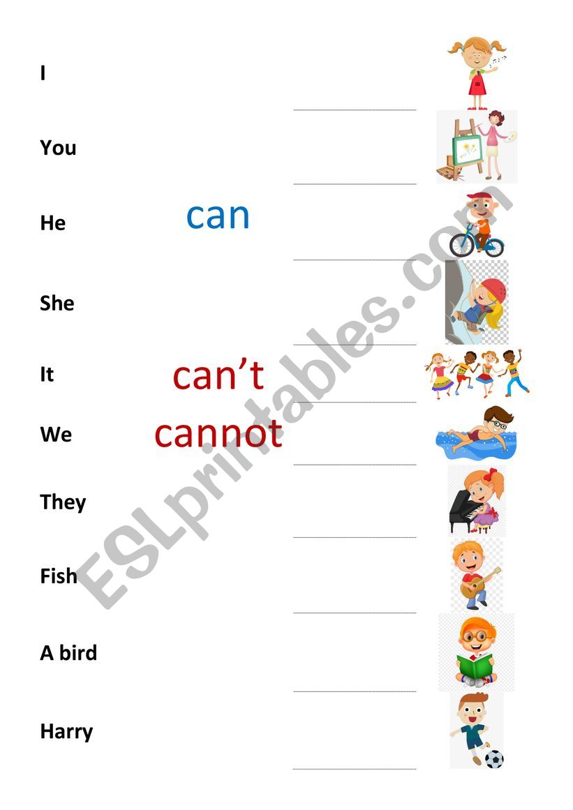 can worksheet