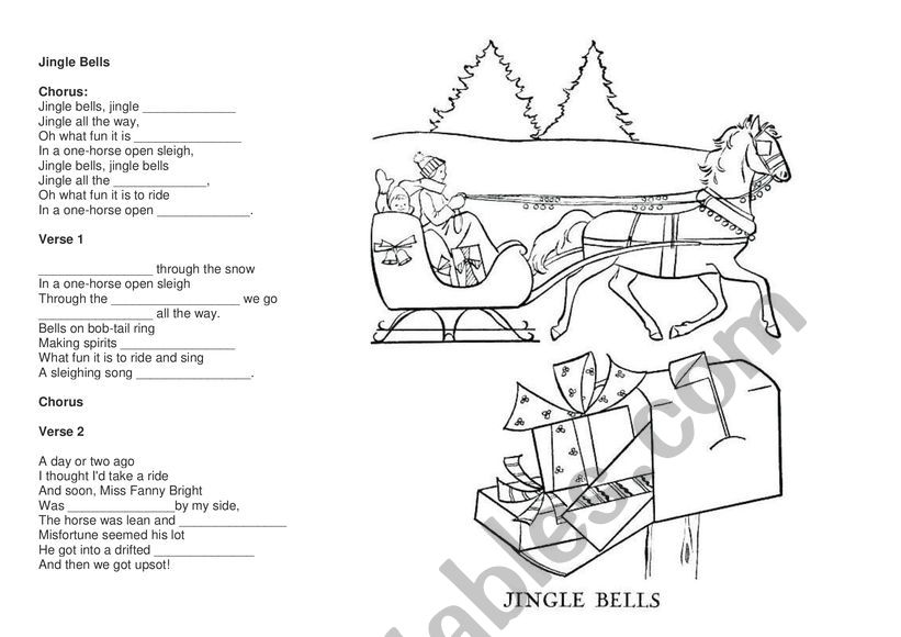 Jingle Bells Lyrics Fill in the Blanks