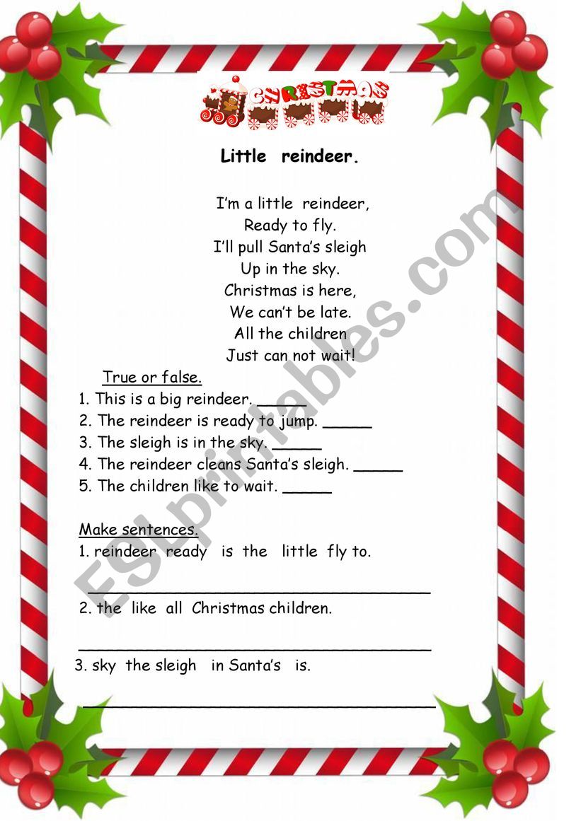 Christmas  worksheet