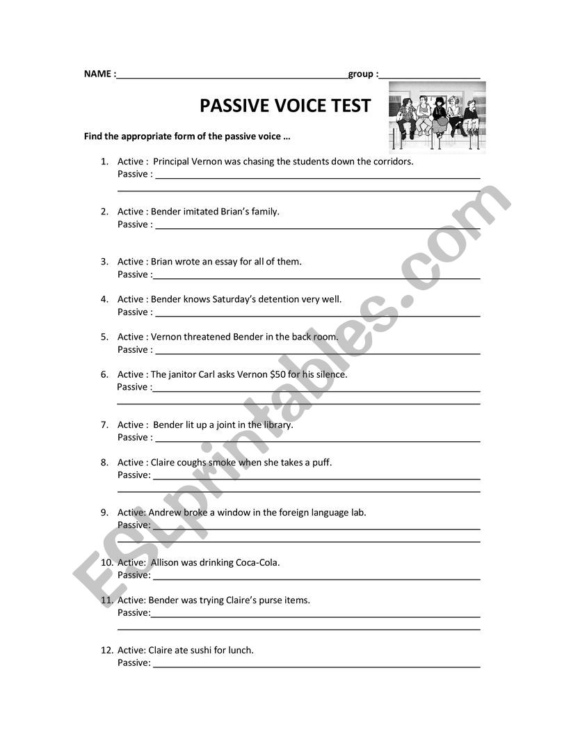 Passive Voice worksheet