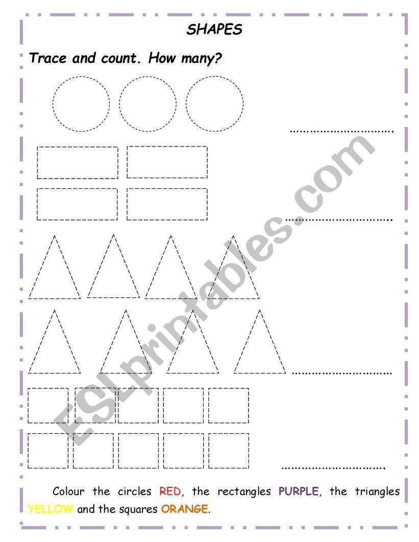 Shapes worksheet