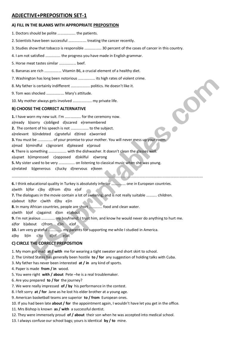 stative passives, adjective+preposition set-1