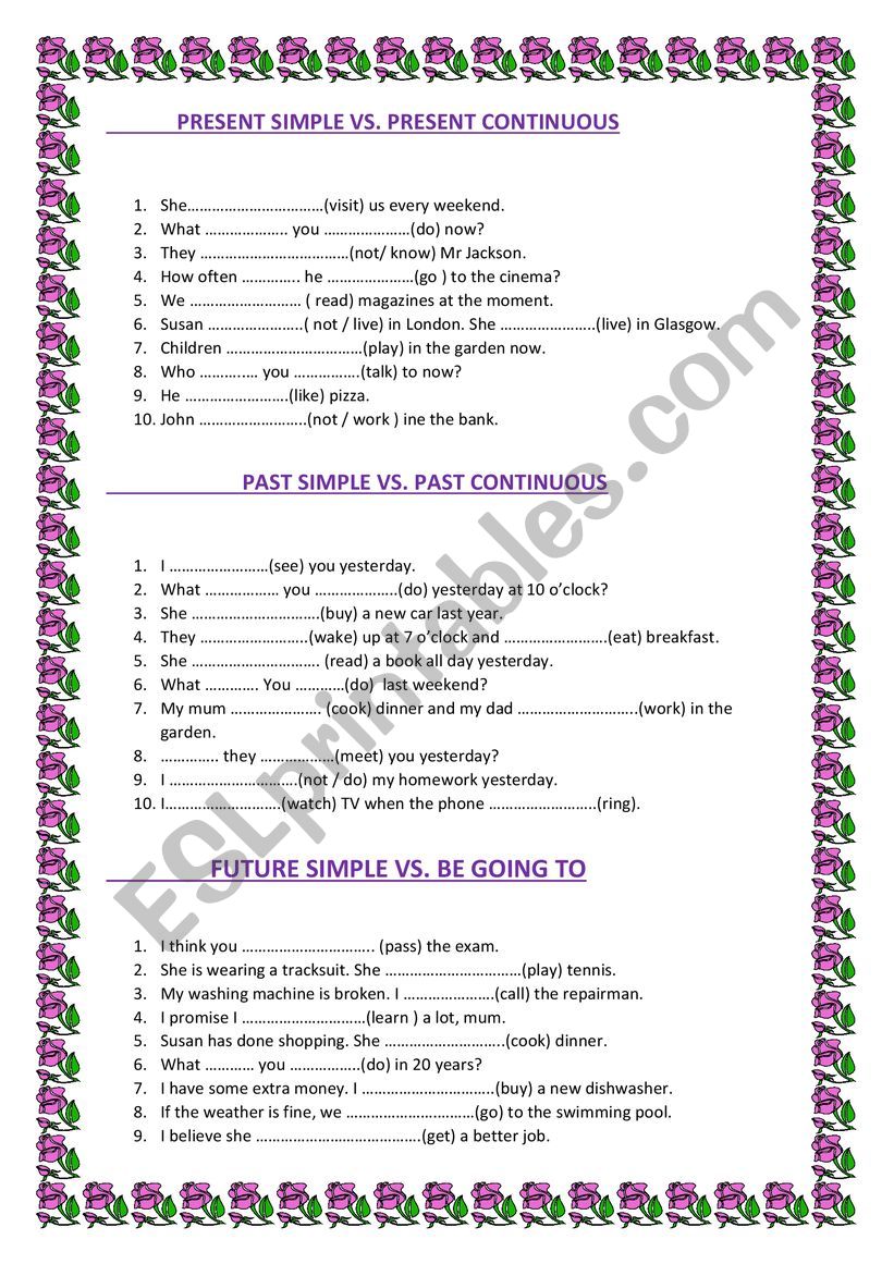 grammar worksheet