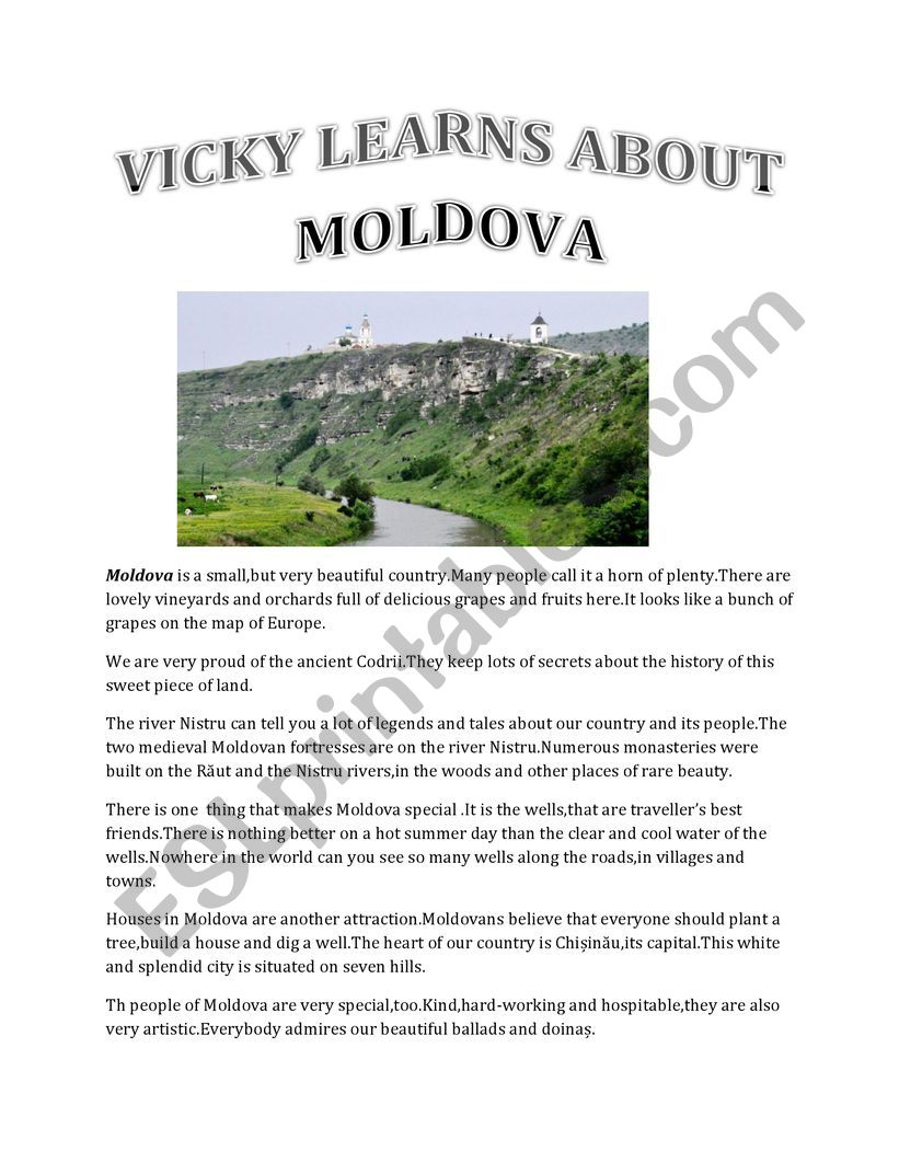 Moldova worksheet