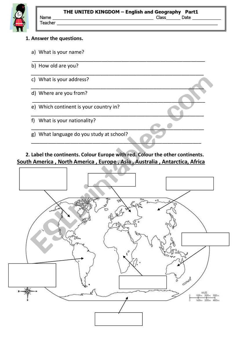 THE UNITED KINGDOM â€“ English and Geography   Part1