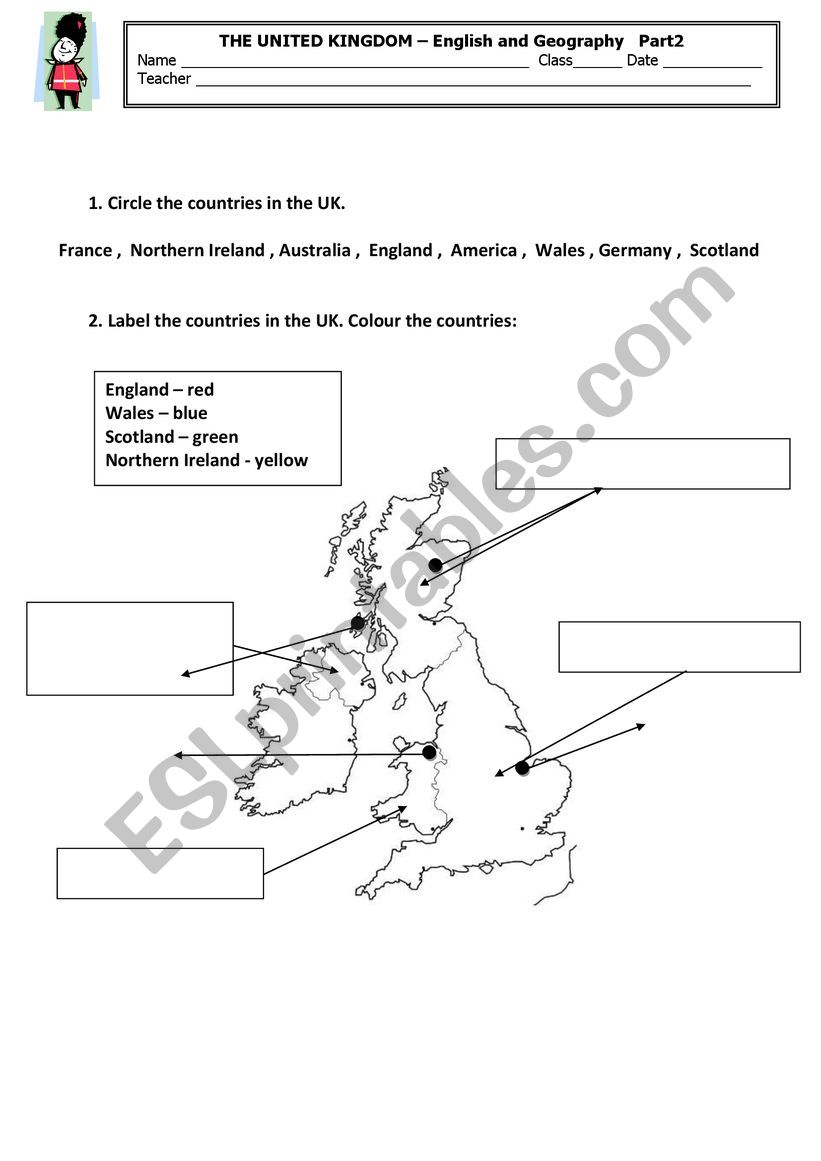 Geography Of The Uk Worksheets Home