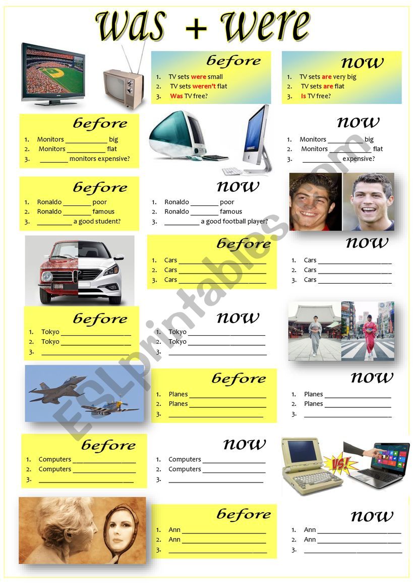 WAS & WERE worksheet