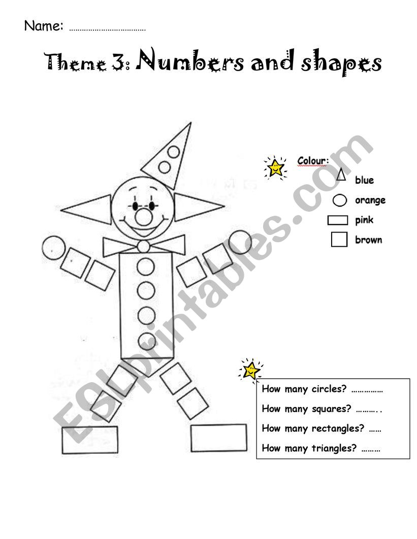 Shapes worksheet