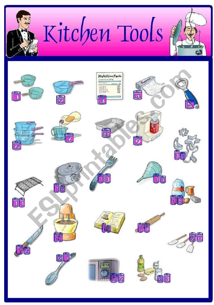 Kitchen tools (14.08.08) worksheet