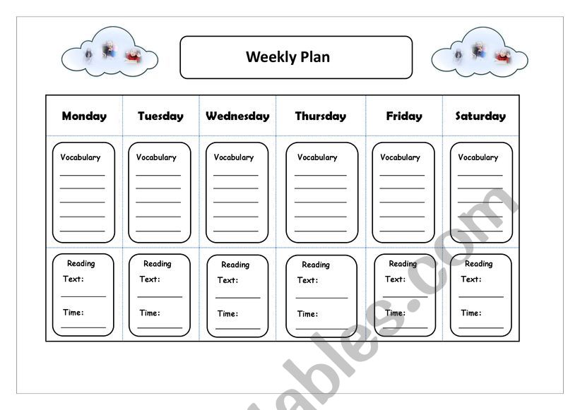 Vocabulary plan worksheet