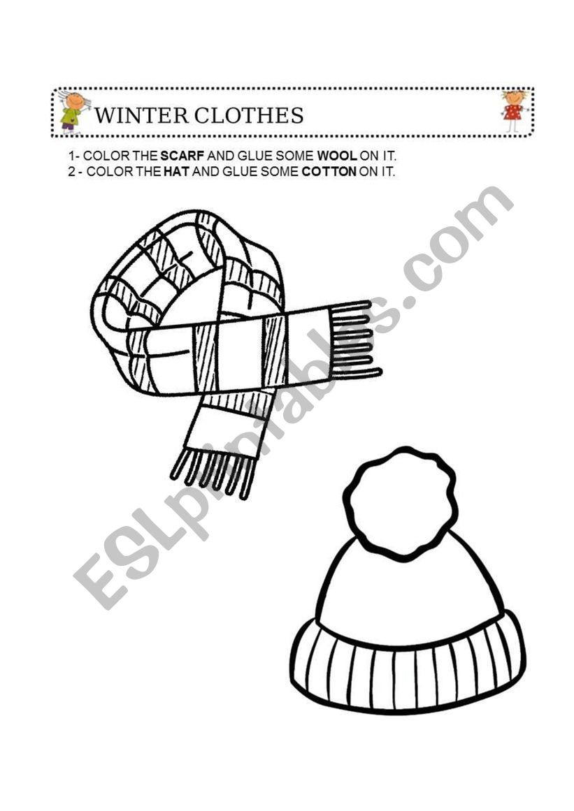 WINTER CLOTHES  worksheet