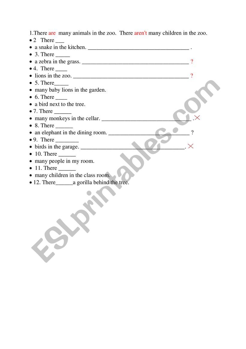 THERE IS/ ARE worksheet THERE IS/ ARE worksheet