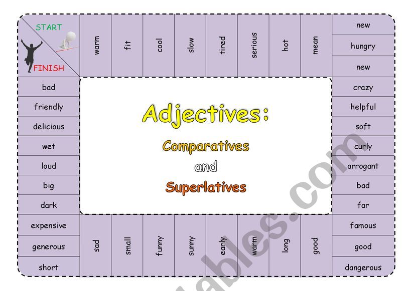 Boardgame Adjectives Comparatives and Superlativers