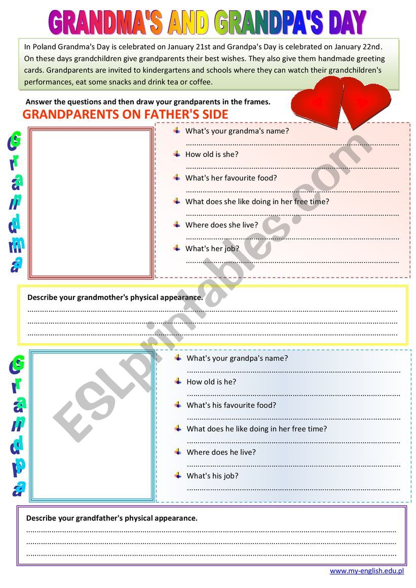 GrandparentsÂ´ Day - GrandmaÂ´s Day - GrandpaÂ´s Day