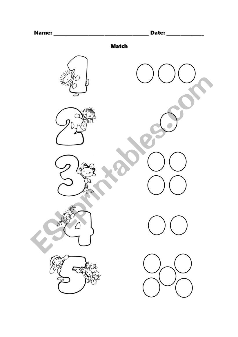 Match activity  worksheet