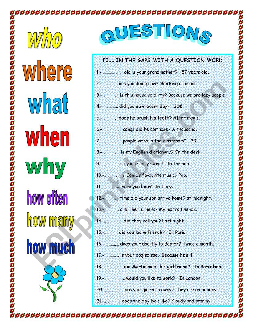 MAKING QUESTIONS worksheet