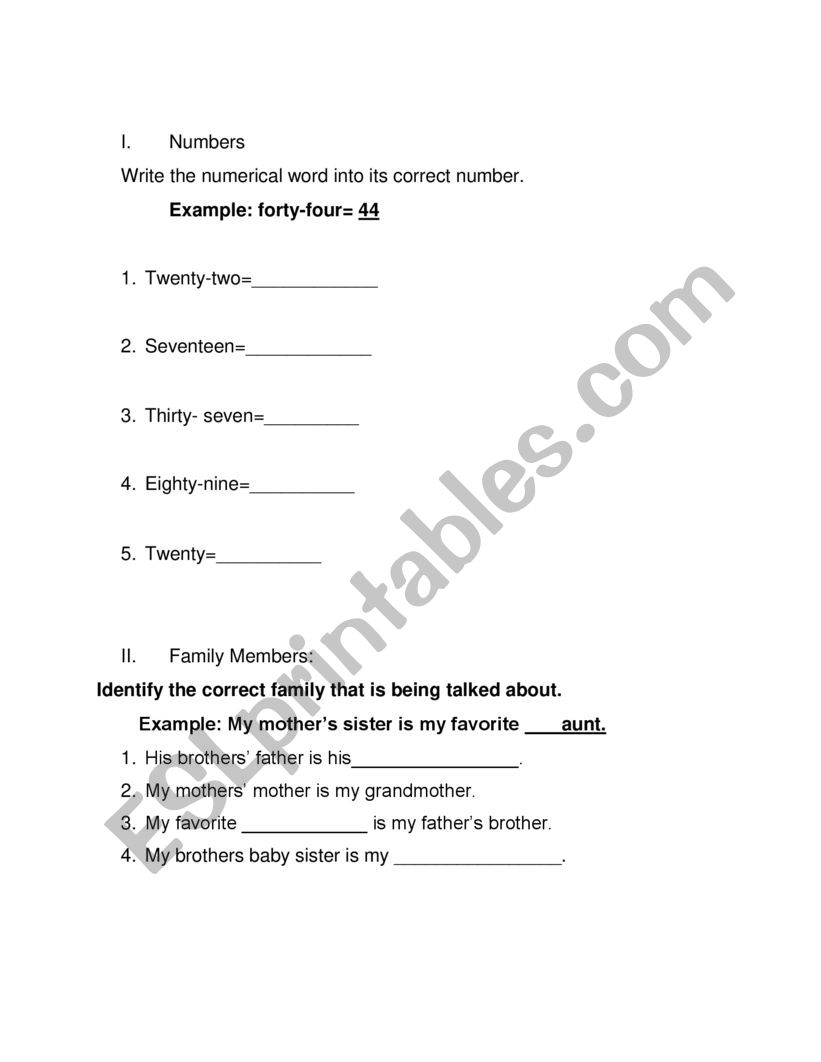 Test worksheet
