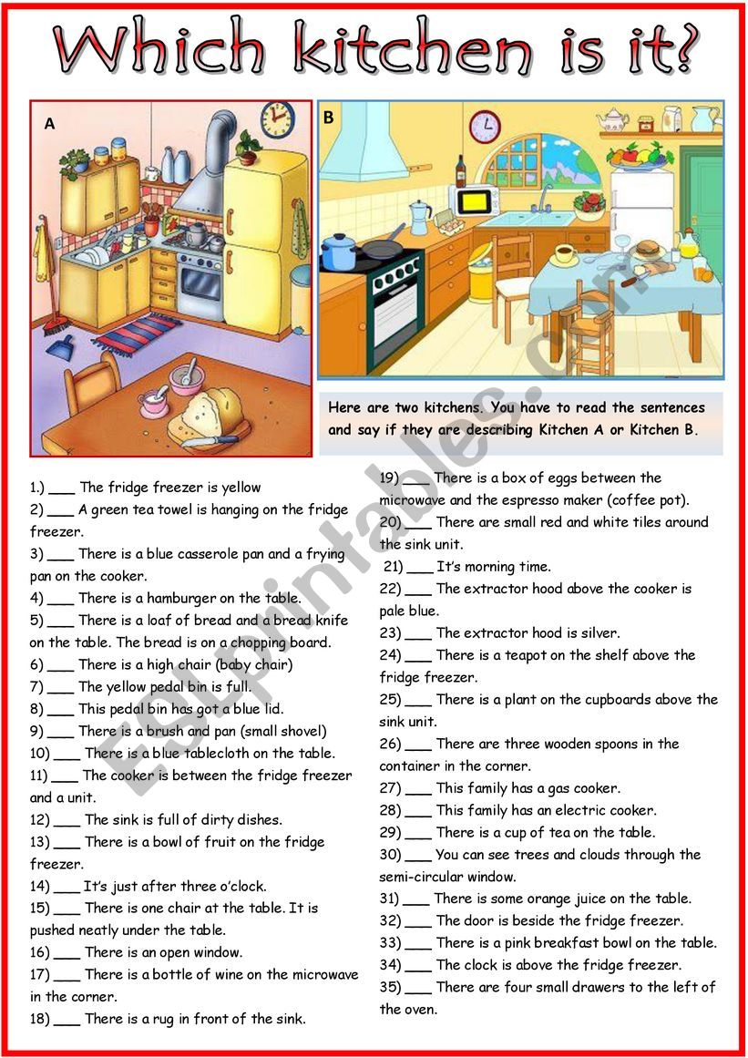 Which kitchen is it? worksheet