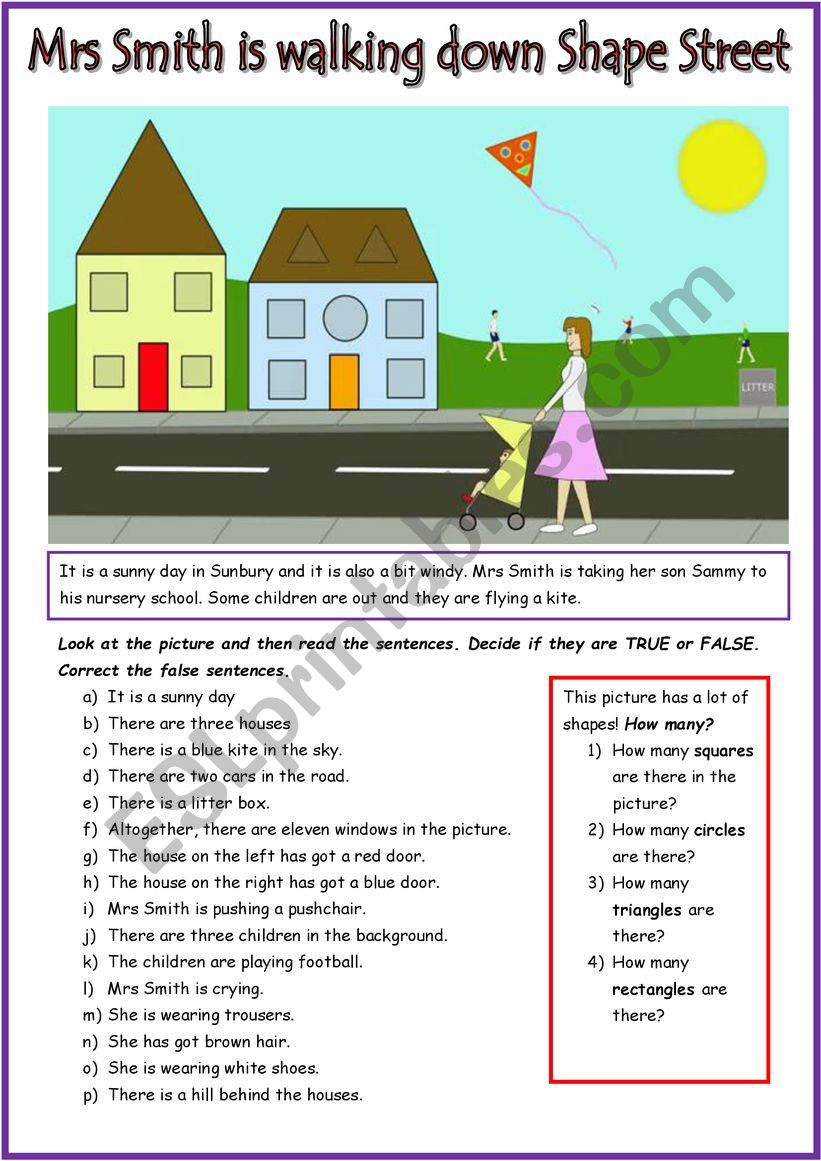 On Shape Street worksheet