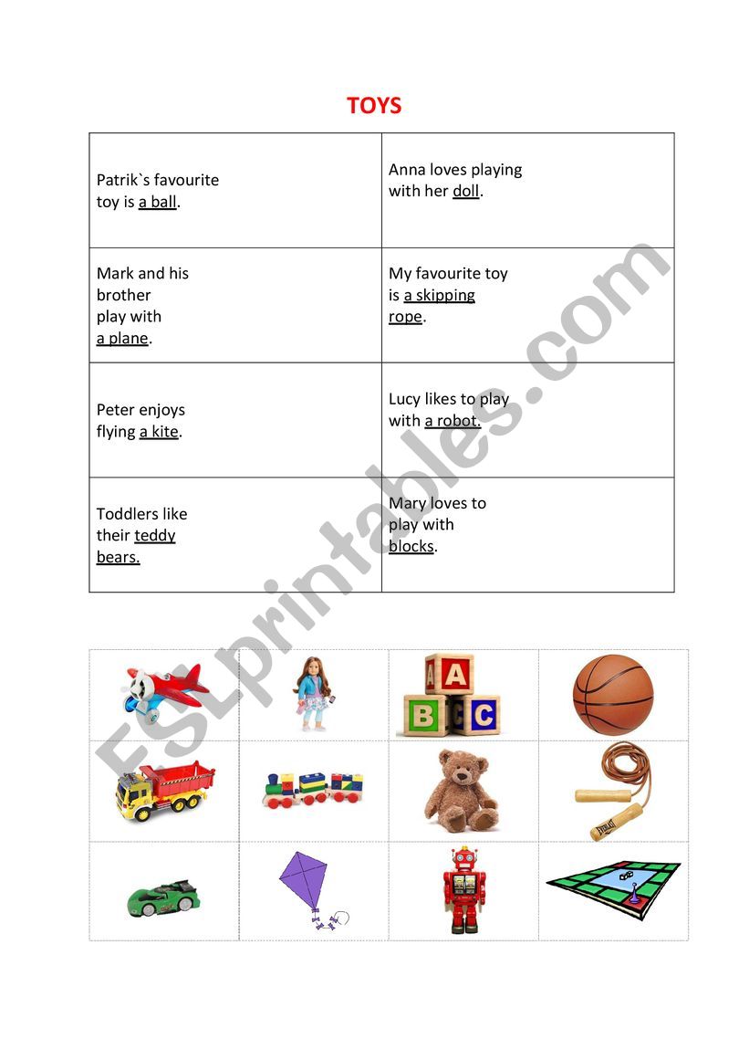 Toys_cut and glue worksheet