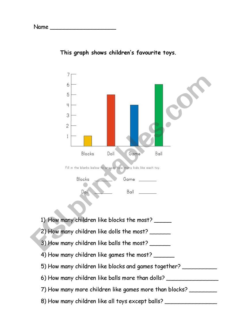 Graphs (toys) worksheet