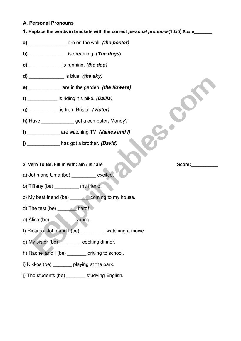 Mini-worksheet worksheet