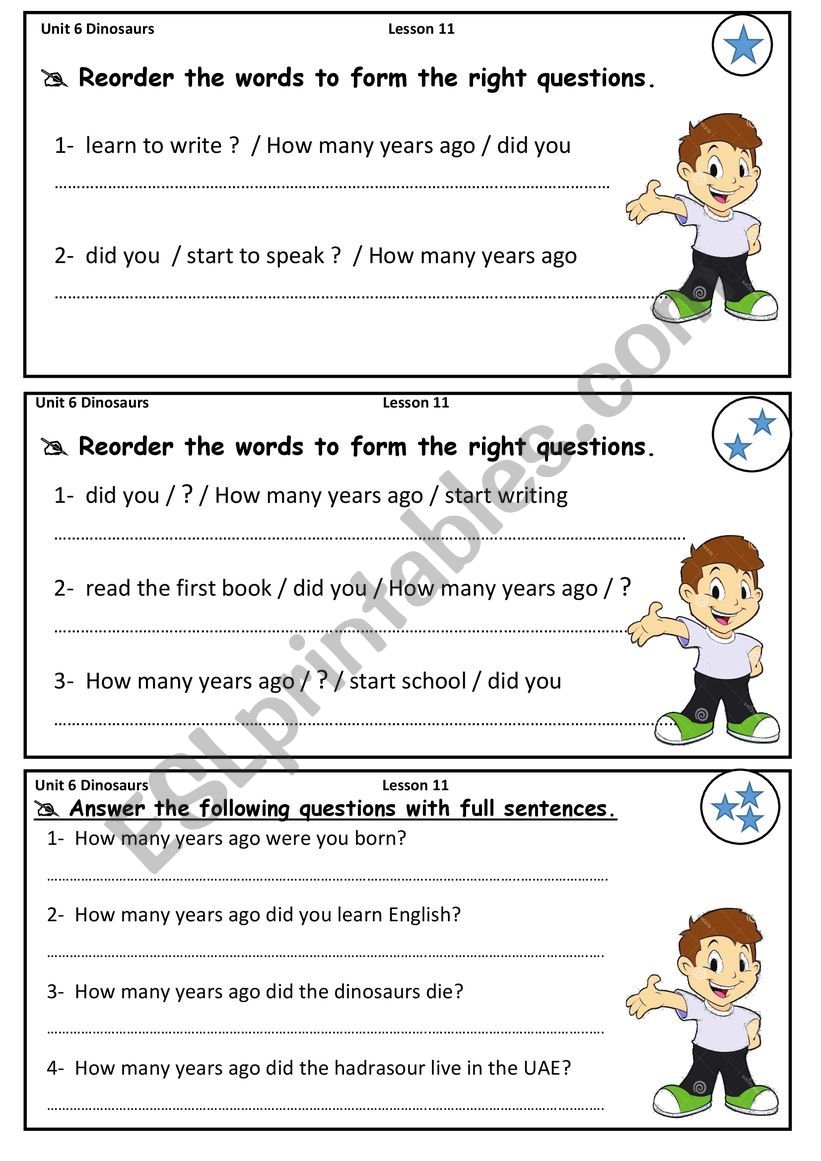 level student worksheet ( how to form questions )
