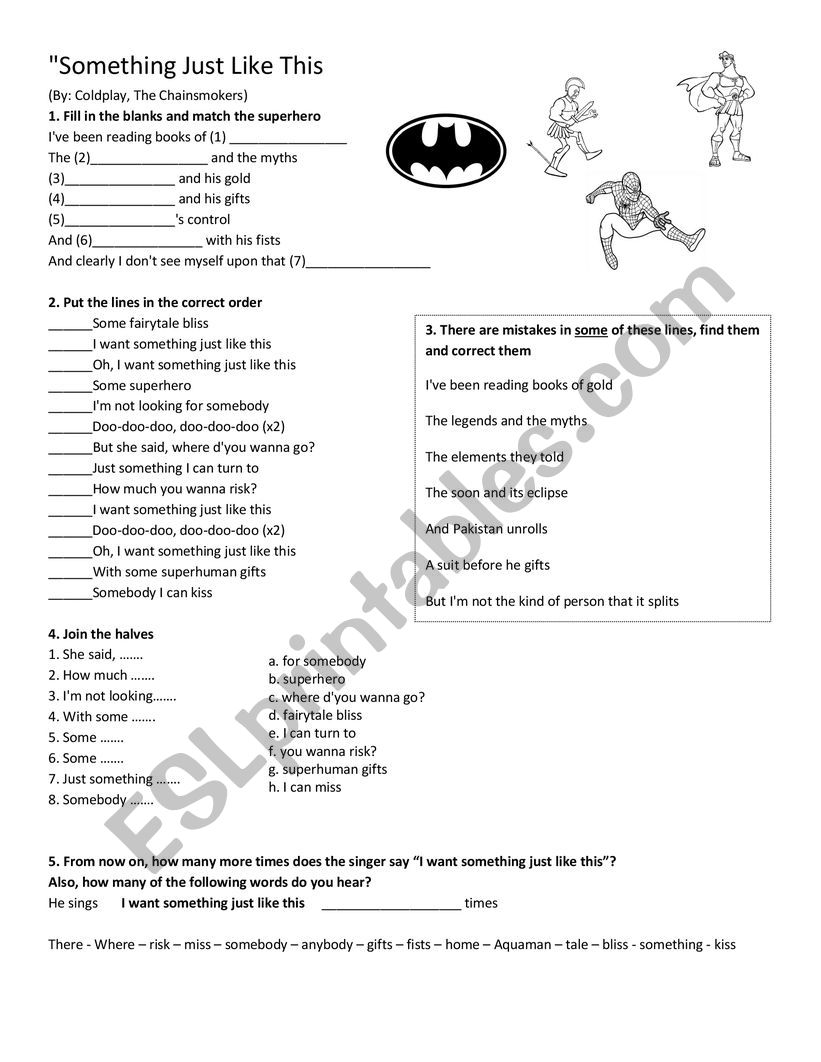 something just like this  worksheet