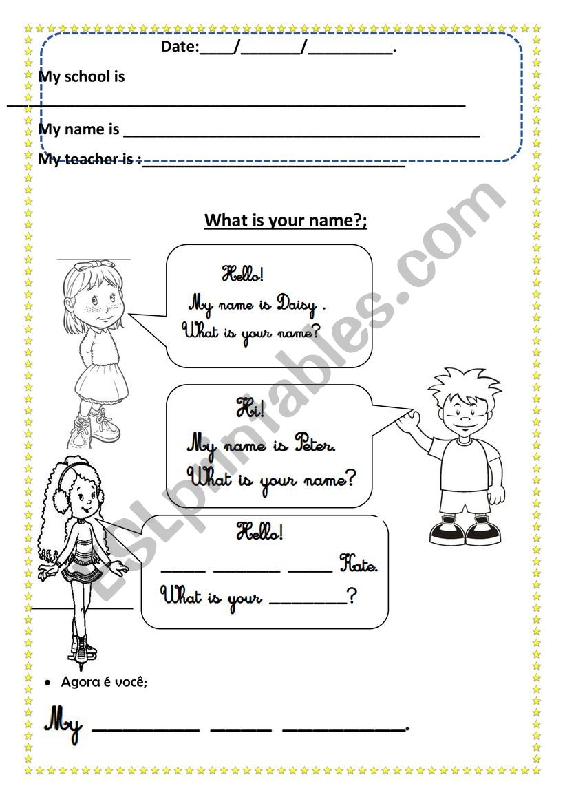 what is your name? worksheet
