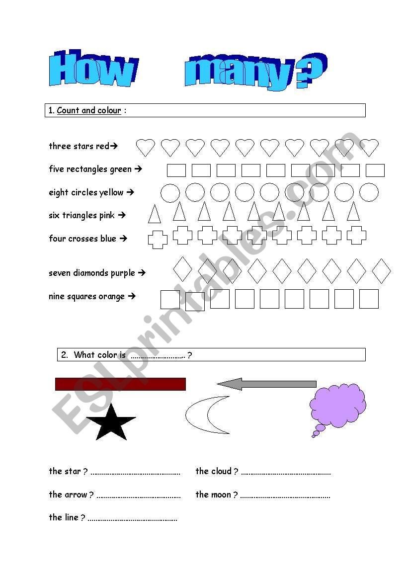 How many ? 2 pages worksheet