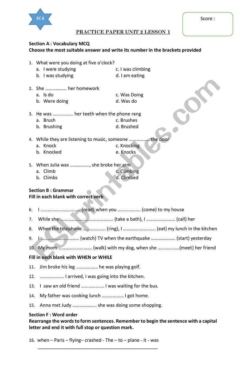 worksheet  worksheet