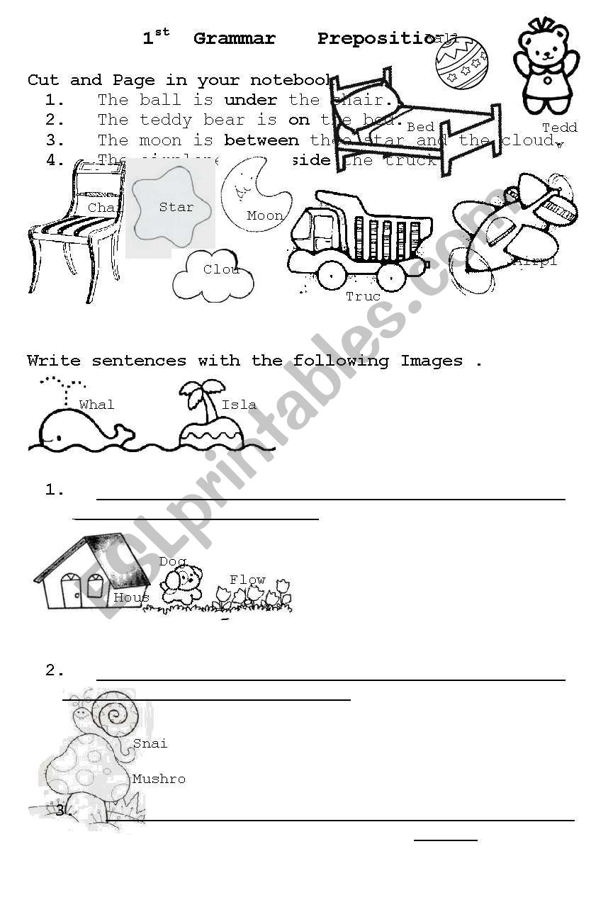 Prepositions worksheet